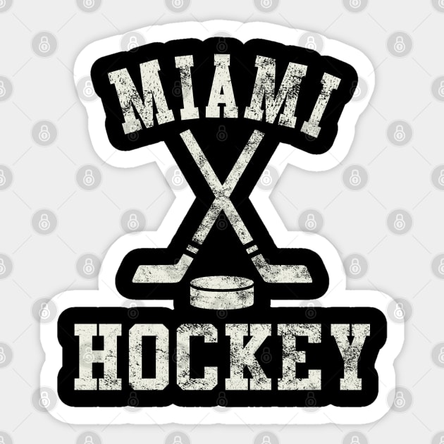 Vintage Miami Hockey Sticker by tropicalteesshop